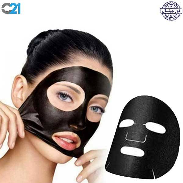بلک ماسک ورقه ای صورت حاوی زغال و کربن فعال(Black Mask)