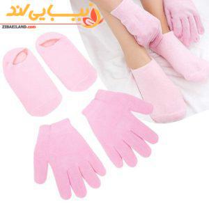 ست دستکش و جوراب سیلیکونی مرطوب کننده و ترمیم کننده دست و پا اورجینال