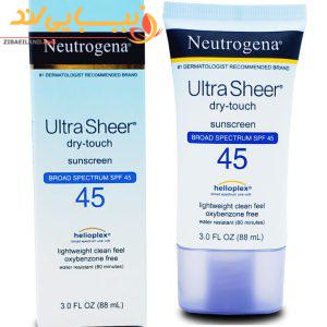 کرم ضد آفتاب نوتروژینا Ultra Sheer SPF 45 حجم 88 میل