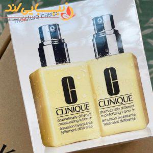 پک لوسیون مرطوب کننده پوست خشک کلینیک بسته دوتایی CLINIQUE Lotion