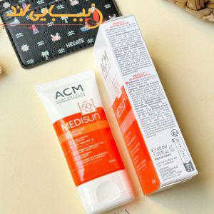 کرم ضد آفتاب ای سی ام مدل MEDISUN حاوی +SPF 50
